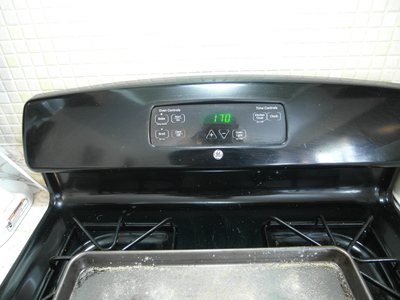 Set oven temperature